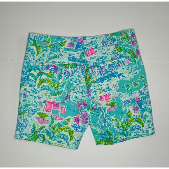 LILLY PULITZER “Jayne” 7” Knit Shorts Womens Size 2 What a Lovely Place - Picture 4 of 7
